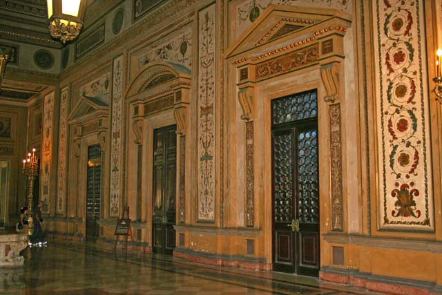 A decorated hallway.