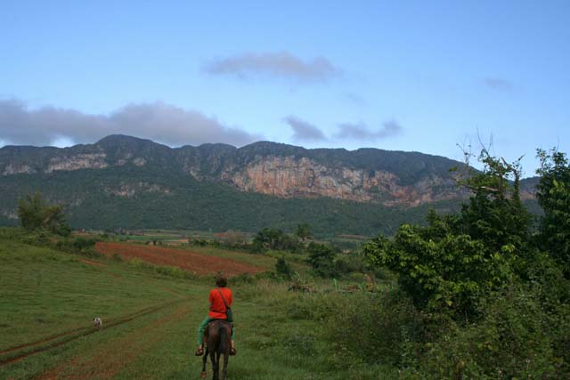 Down into the valley.
