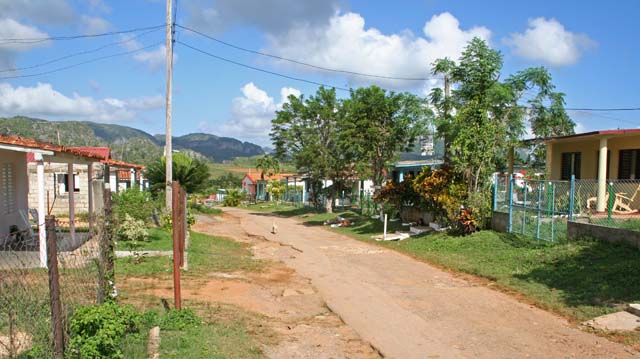 A street leading out into the valley.