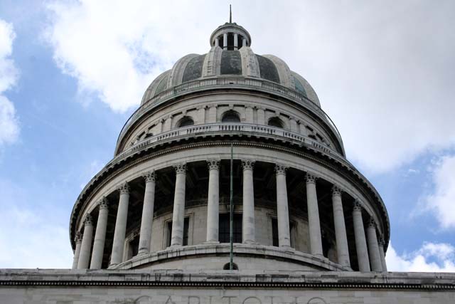 The dome of <em>El Capitolio.</em> At 92m high, the second highest building in Havana.