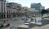 Looking across Prado from the steps of El Capitolio.