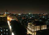 A night time view over Havana from the dining room.
